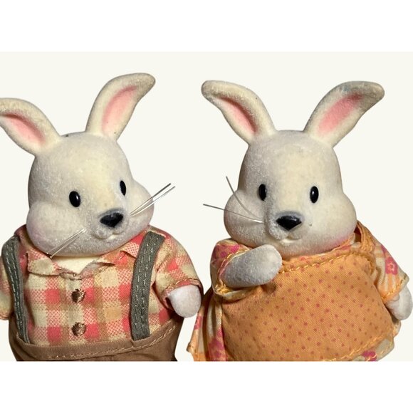 Lil Woodzeez Bunny Rabbit Couple Figurine Set - Picture 11 of 11
